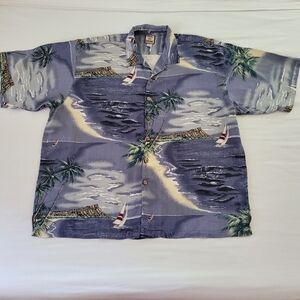 Tommy Bahama XXL Mens 100% Silk Short Sleeve Button Up Shirt